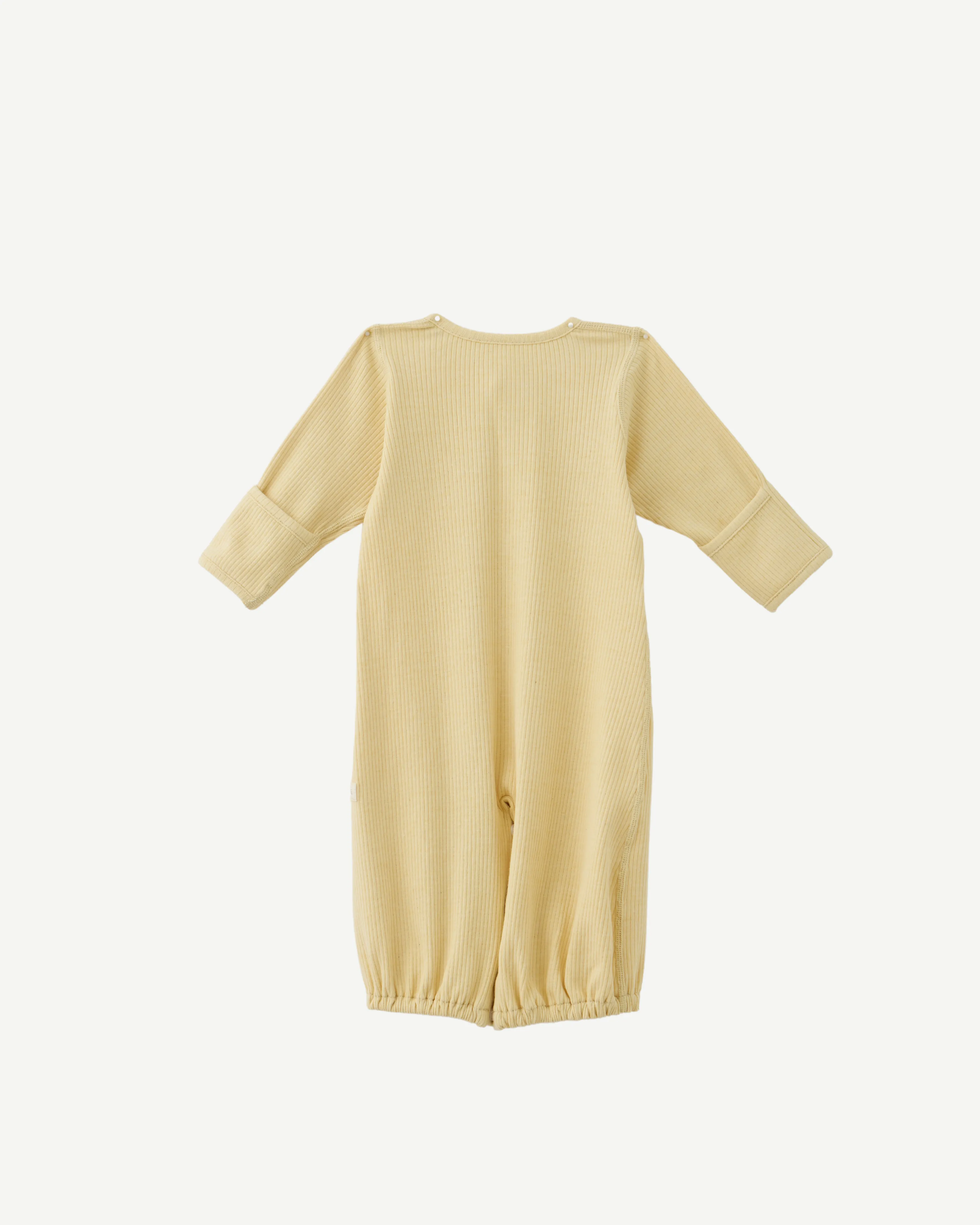 Long-sleeve Convertible Romper - Yellow
