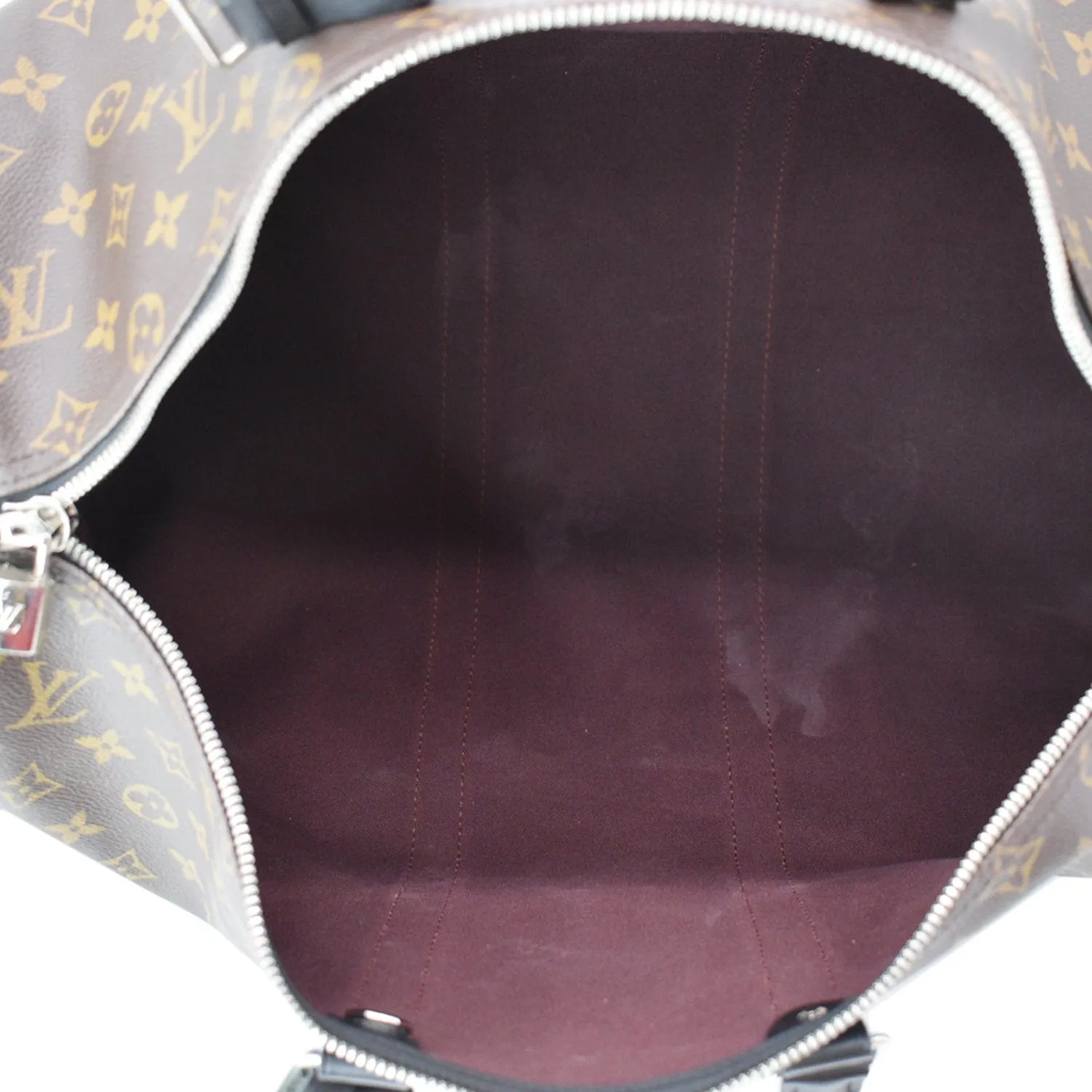 LOUIS VUITTON Keepall 45 Bandouliere Monogram Canvas Travel Bag Brown
