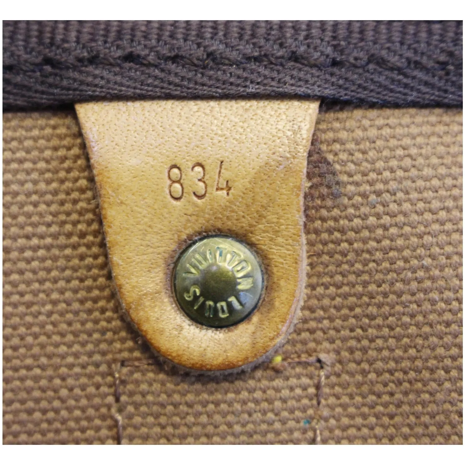 LOUIS VUITTON Keepall 55 Monogram Canvas Travel Bag Brown Vintage