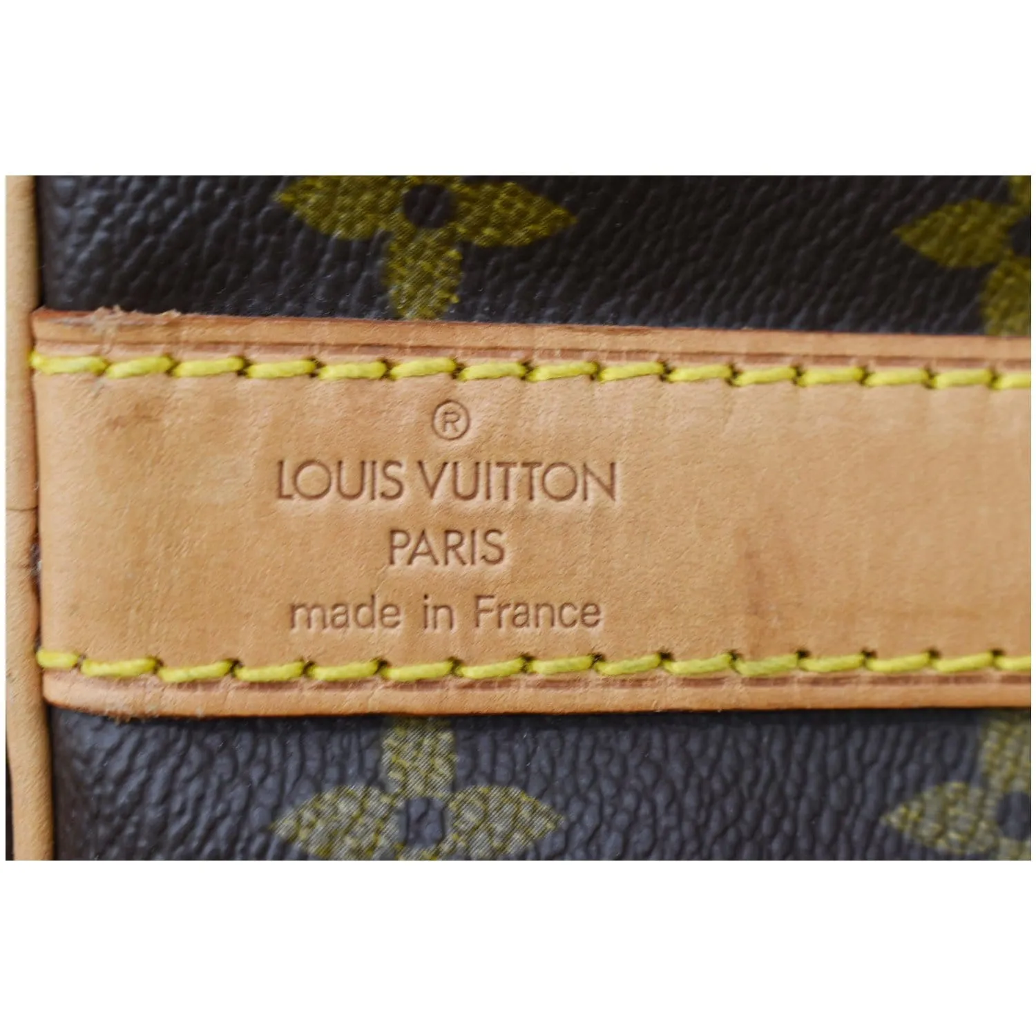 LOUIS VUITTON Keepall 60 Bandouliere Monogram Canvas Travel Bag Brown