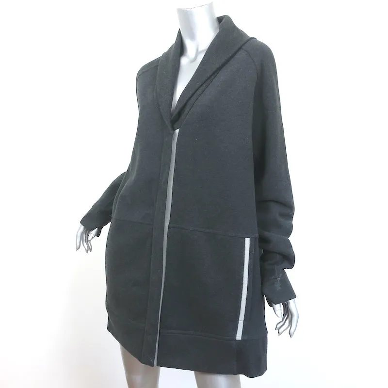 Lululemon Reflective Trim Zip-Up Sweatshirt Jacket Charcoal Size 12