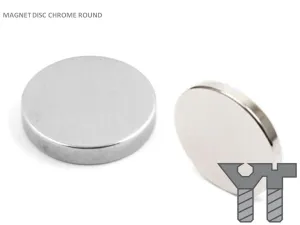 MAGNET DISC CHROME ROUND 10 X 1.2MM