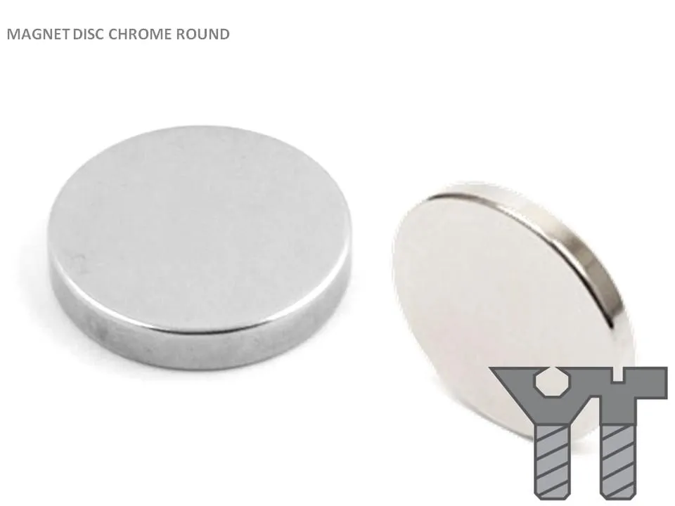 MAGNET DISC CHROME ROUND 10 X 1.2MM