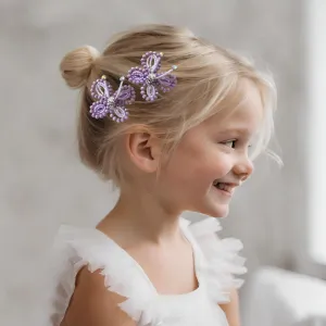 Meadows & Dreams Childs  Lilac Butterfly Clip Set
