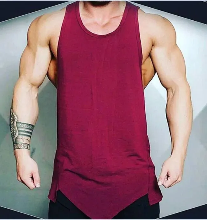 Men's Athletic Gym Fitness Tank Top - Solid Sleeveless Vest