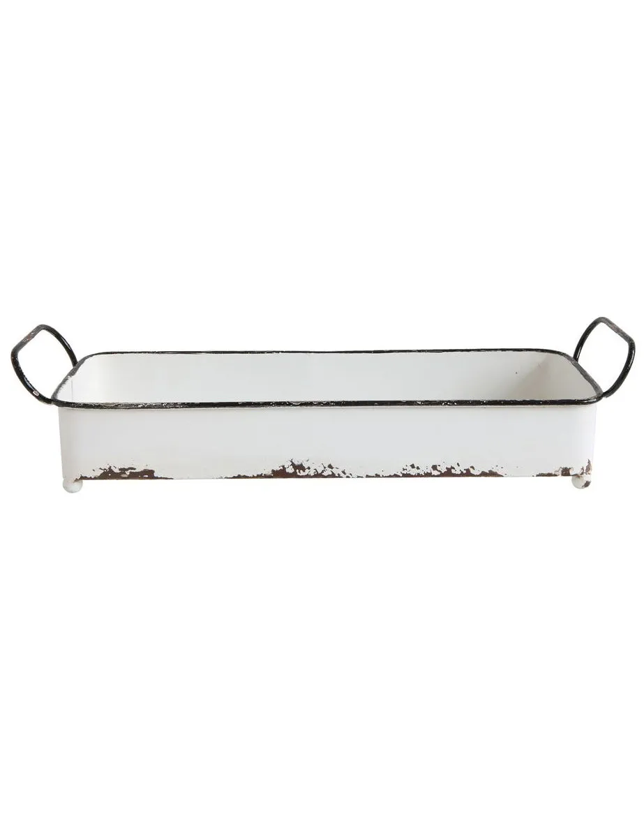 Metal Handled Rectangle Dish