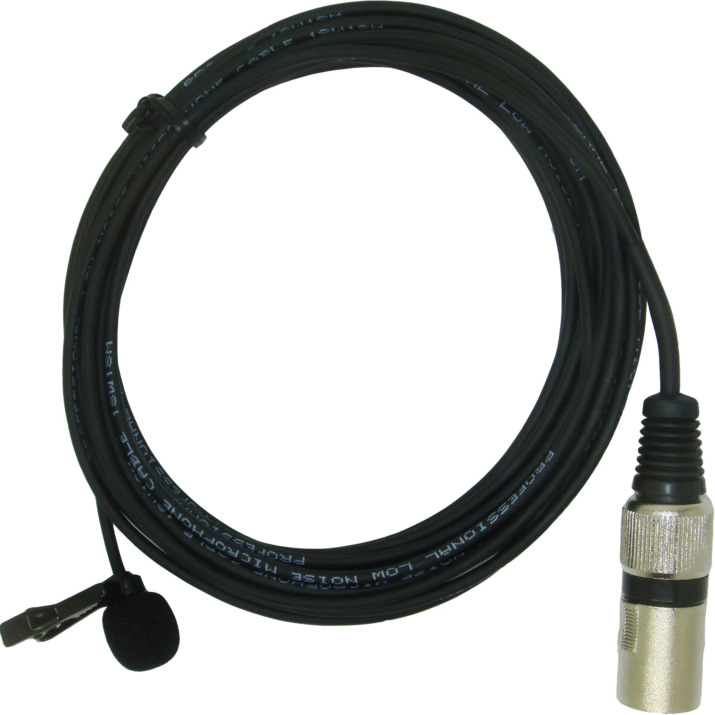 Micronic 3 Pin XLR Phantom Power Lavaliere Lapel Omni-Directional Microphone 3 Metre Cable Length