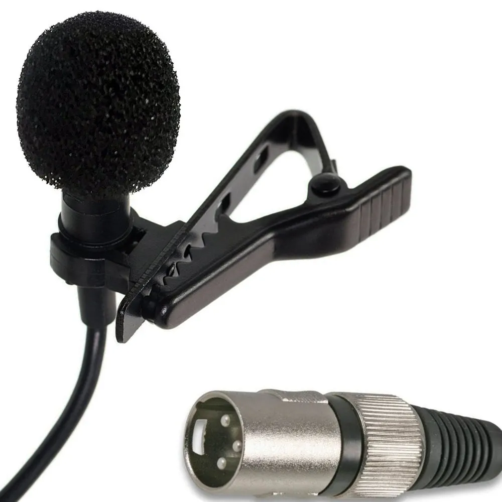 Micronic 3 Pin XLR Phantom Power Lavaliere Lapel Omni-Directional Microphone 3 Metre Cable Length