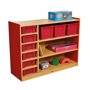 Milan 3-Level Multi Storage Unit with 9 Red Trays