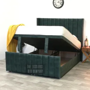 Milano Wingback Ottoman Storage Gas Lift Bed Base