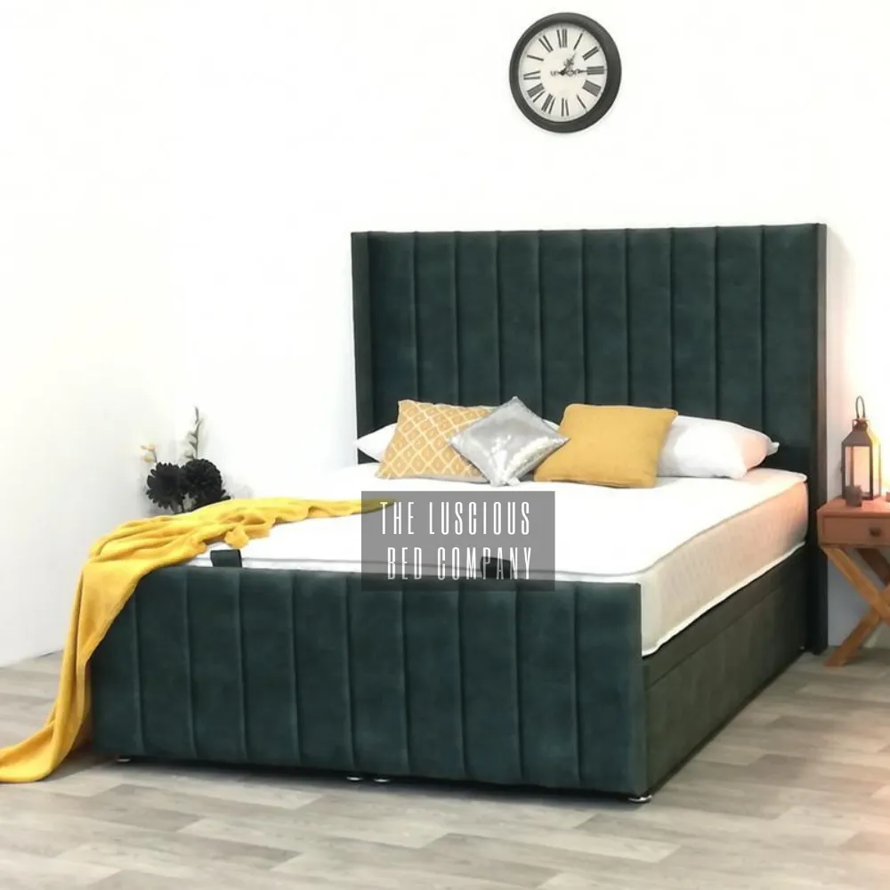 Milano Wingback Ottoman Storage Gas Lift Bed Base