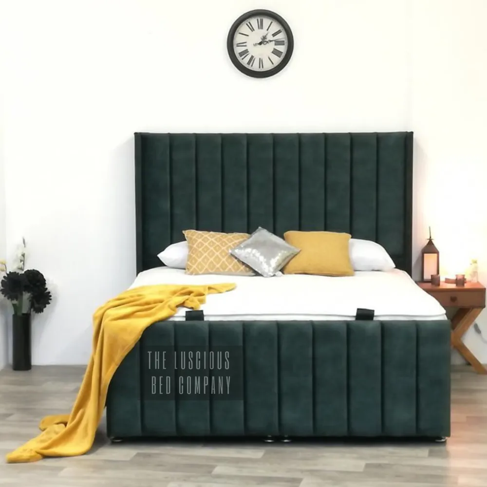 Milano Wingback Ottoman Storage Gas Lift Bed Base