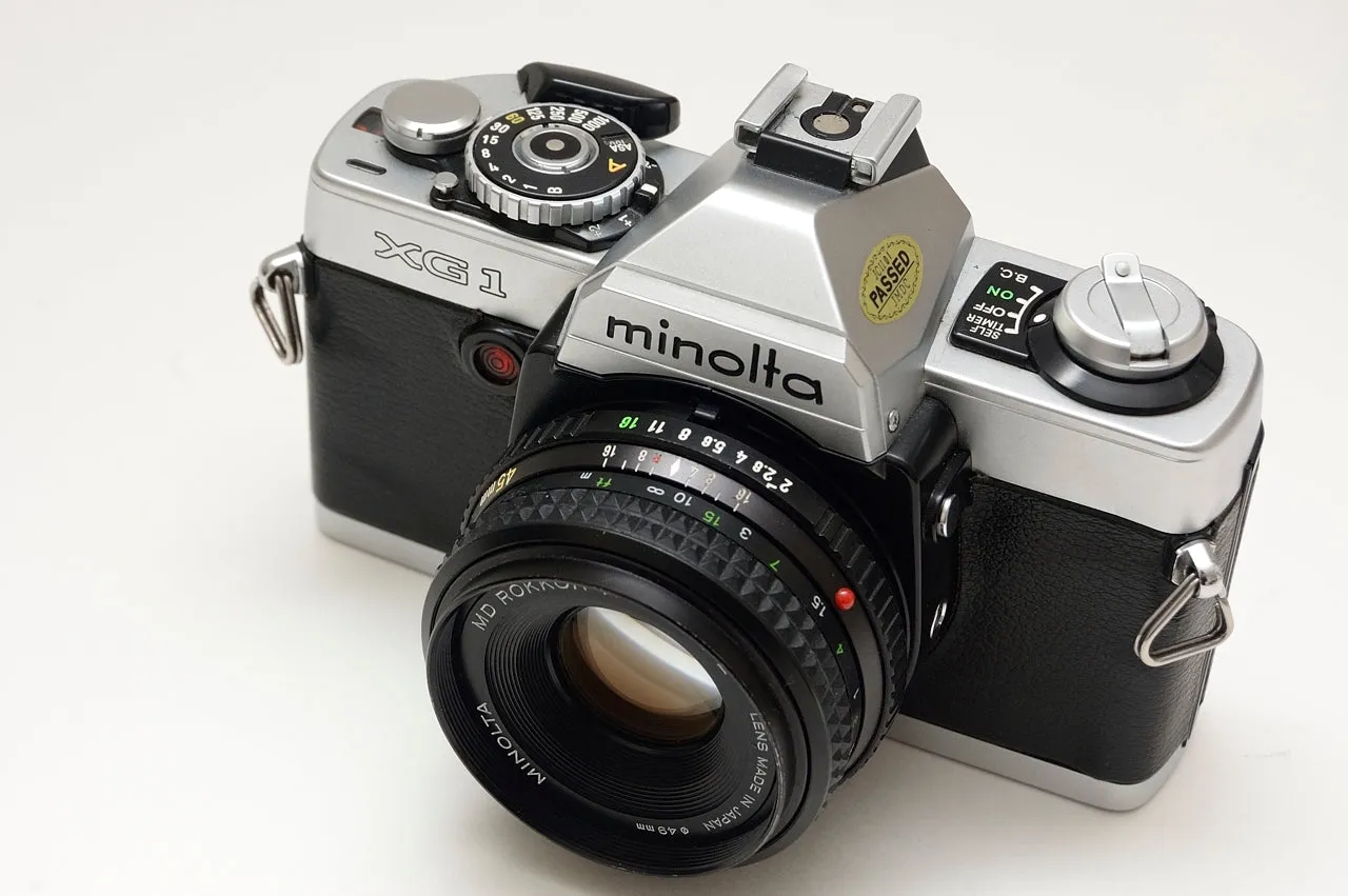 Minolta XG1 Film 35mm SLR Camera with 45mm f/2 Lens - Used