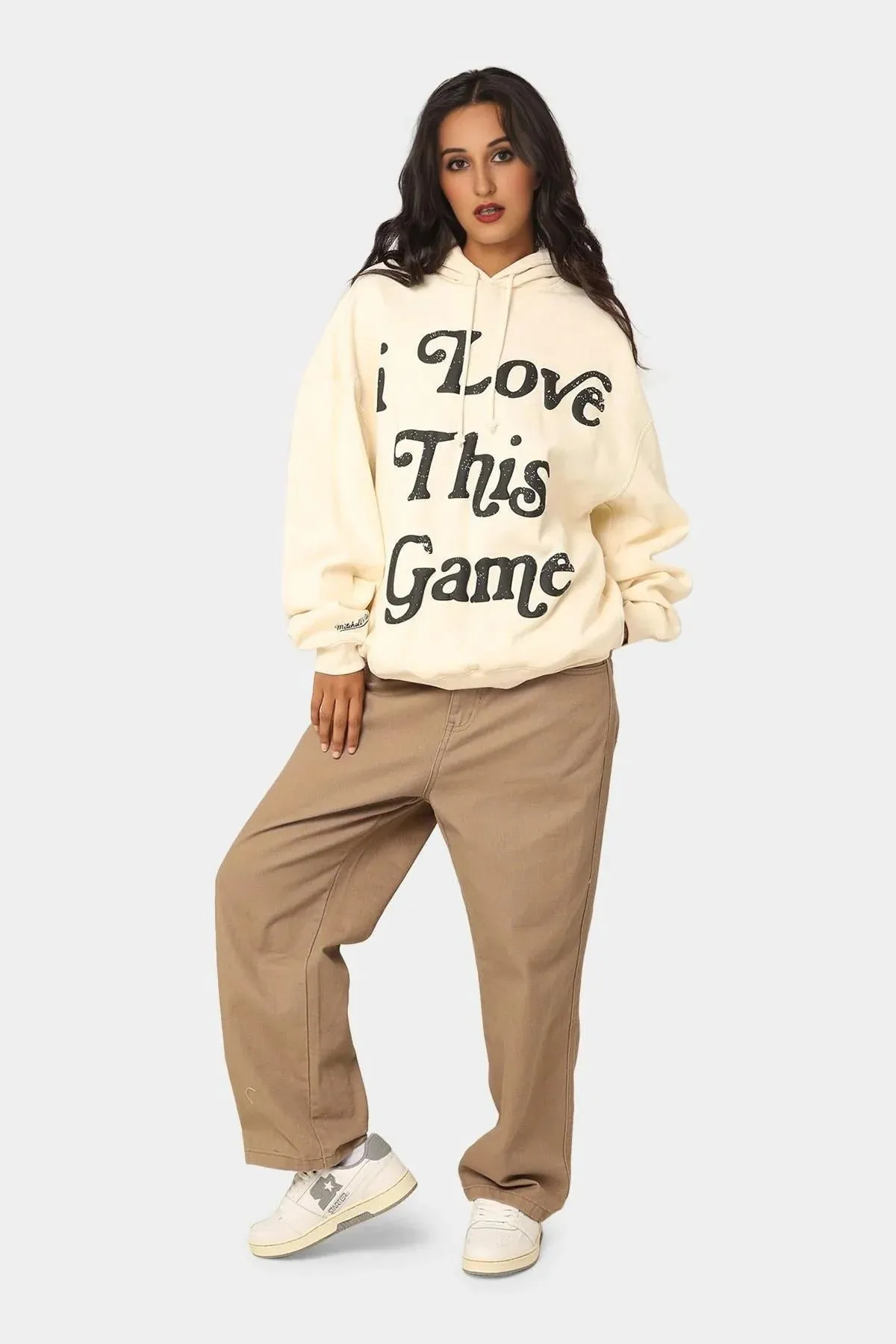 Mitchell & Ness I Love This Game Hoodie Unbleached
