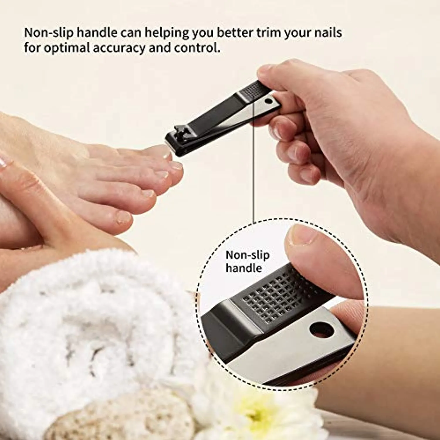 Nail Clippers Set,Stocking Stuffers Toe Nail Clippers and Fingernail Clippers for Men/Women/Kids,4 pic Nail Cutter Set Include Nail File
