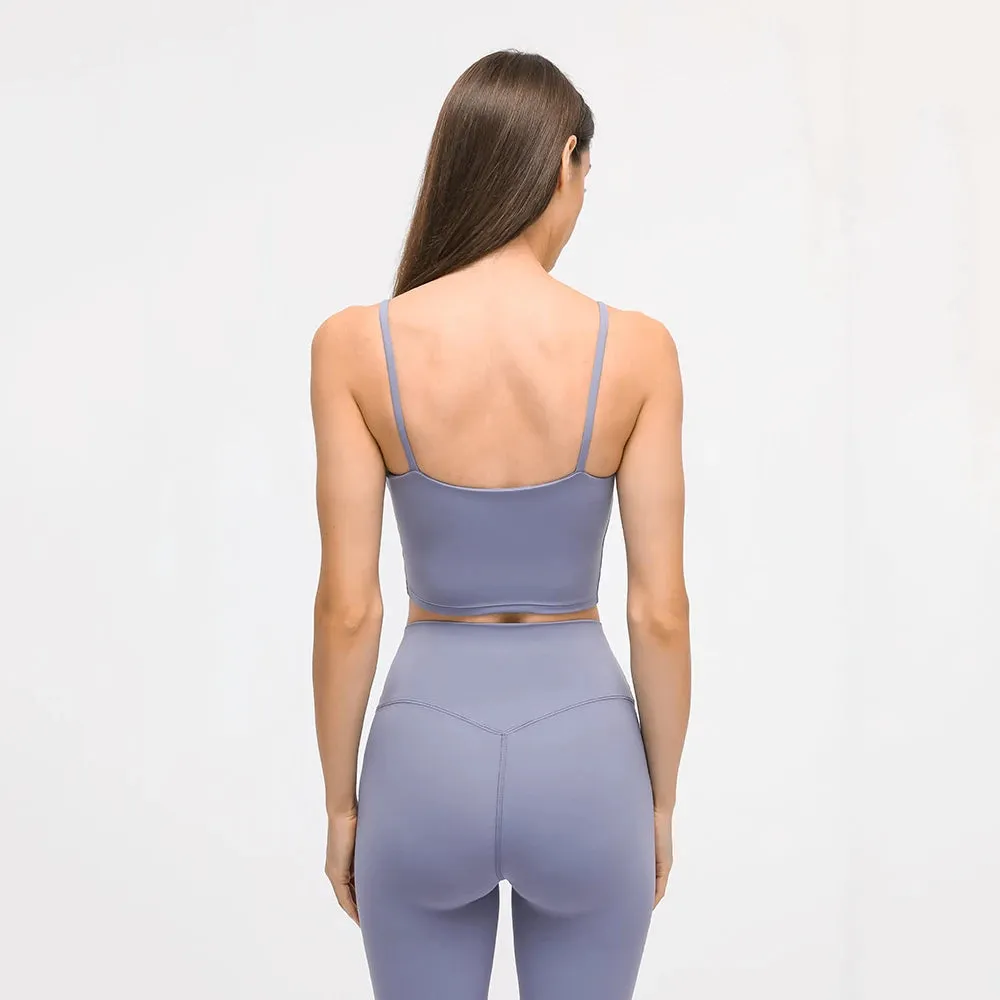 Naked Feeling Gym Set for Women - 2 Piece Sport Bra Crop Top and High Waist Yoga Leggings