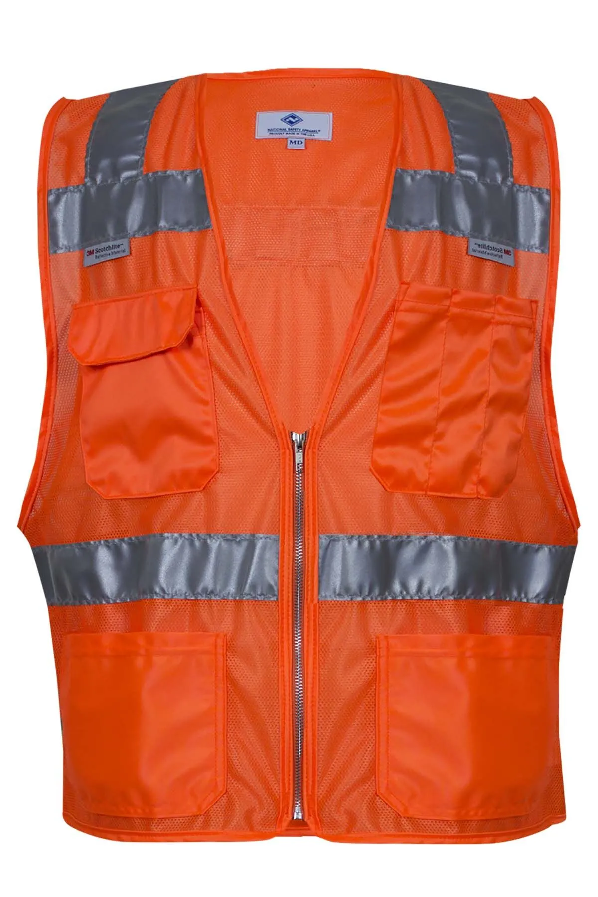 National Safety Apparel Vizable Hi-Vis Deluxe Micro Mesh Vest, Type R Class 2 (each)