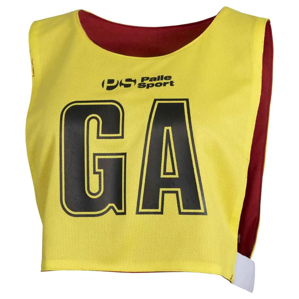Netball - Lightweight Pro Reversible Netball Bibs - Sets of 7 – Available sizes: Small & Medium – Colour: Red/Yellow