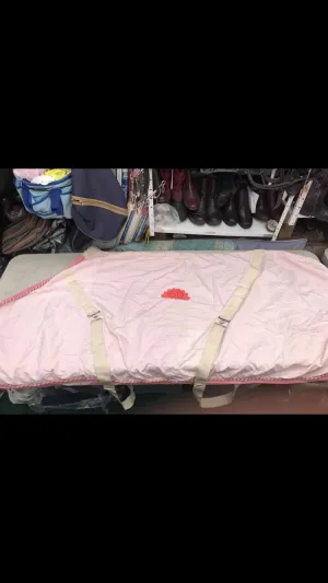 NEW 6'0 Show /travel / bath rug pink with show trim