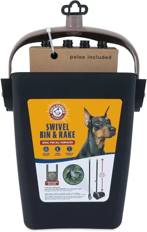 New Petmate Arm & Hammer Swivel Bin & Rake Pooper Scooper!