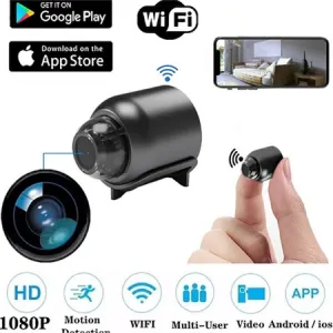 NEW Retails $46 , X5 Mini Camera IP WiFi 1080P HD Night Vision Remote Monitoring 160° Wide Angle USB Micro Smart Home Small Camcorder No Battery