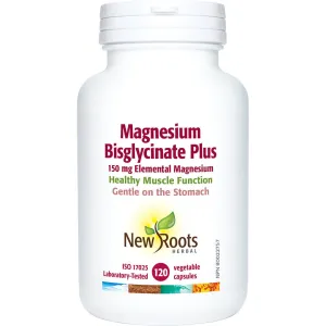 New Roots Magnesium Bisglycinate 120 Veg Capsules