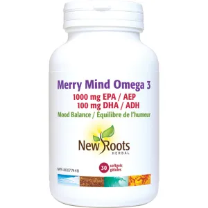New Roots Merry Mind Omega 3 30 Softgels