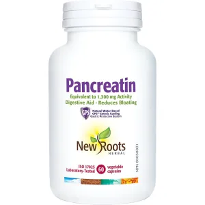 New Roots Pancreatin 60 Veg Capsules