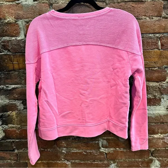 NWT! Bobi Pink Reverse Yoke Pullover Size Small