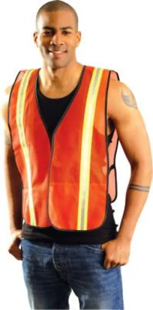OccuNomix Non-ANSI Economy Mesh Vests with Silver Reflective Tape, X-Large, Hi-Viz Yellow, LUX-XTTM-YXL