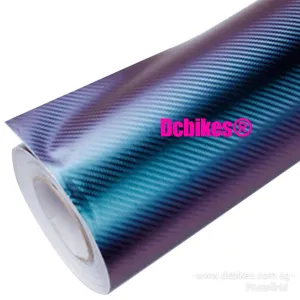 Oil Slick Chameleon 3D Carbon Fiber Matt Vinyl Decal 20cm X 152cm Sticker Protection Wrap Flim