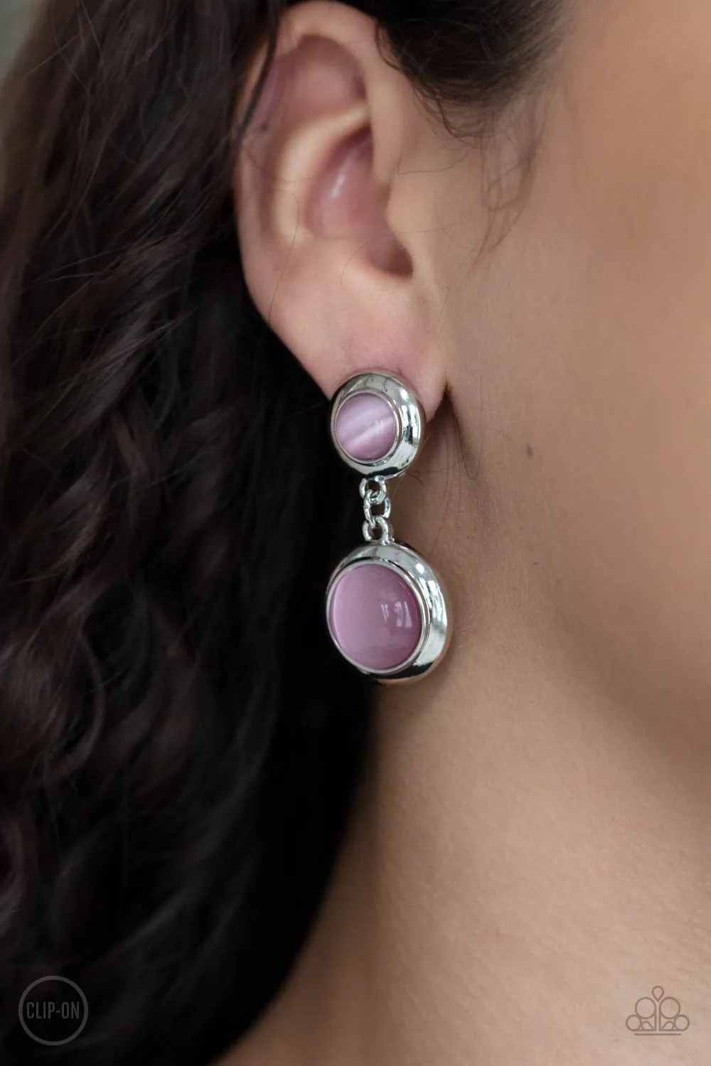 Paparazzi - Subtle Smolder - Pink Clip-On Earrings