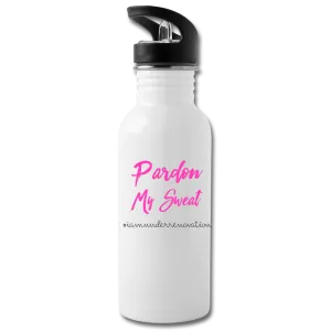 Pardon My Sweat Travel Water Bottle - Pink
