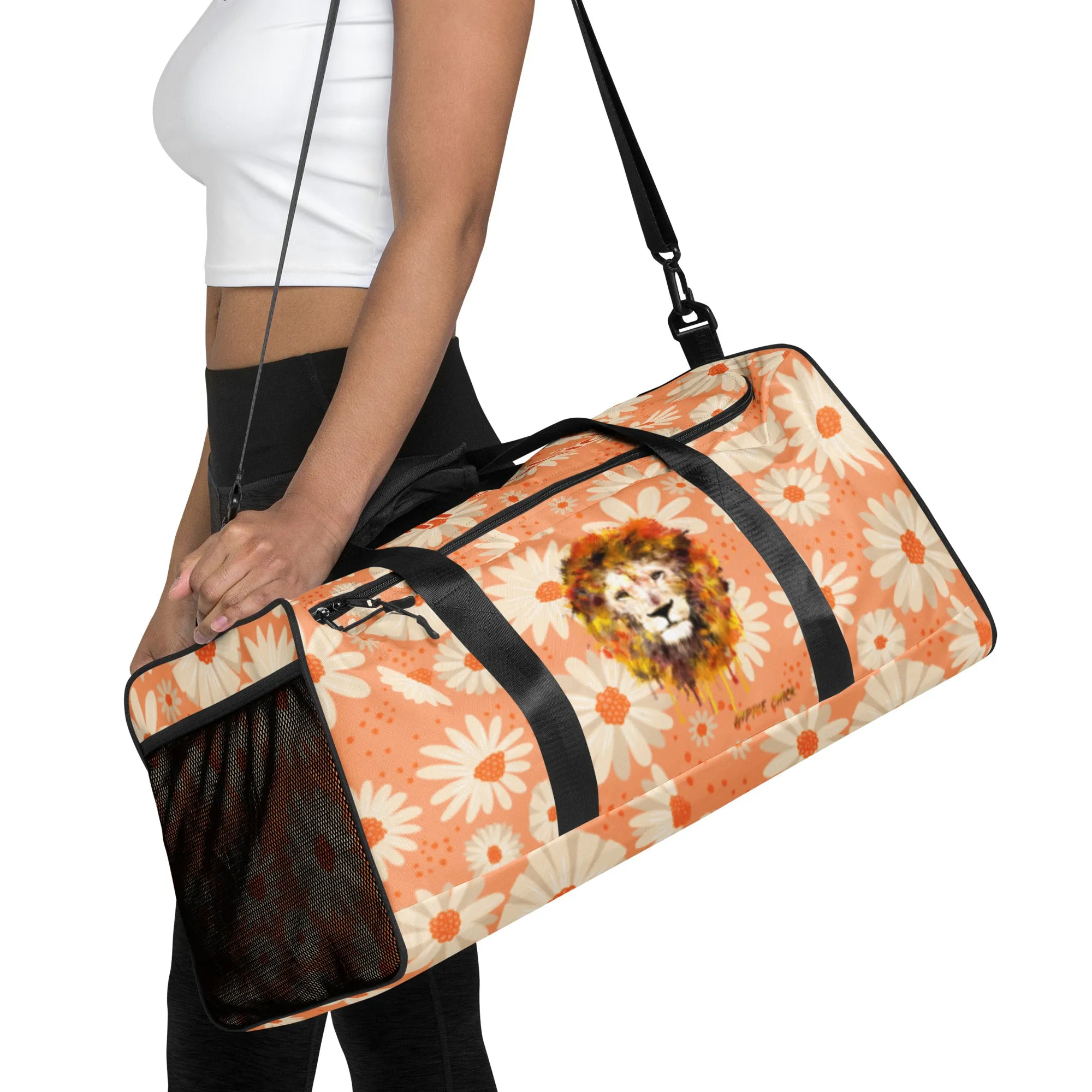 Peach Daisies Duffle Bag - OG Hippie Chick