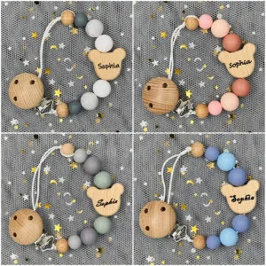 Personalized Baby Pacifier Chain Clip