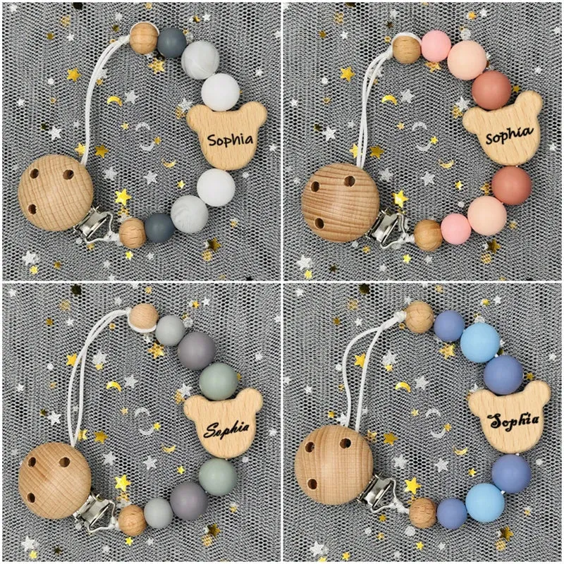 Personalized Baby Pacifier Chain Clip