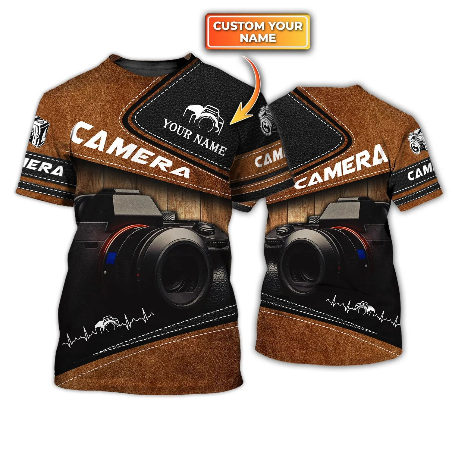 Photography Lover - Personalized Name 3D Tshirt