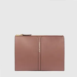 Pochette Piquadro in Pelle Porta PC 13,3'' o Ipad 12,9'' Ray Arancio