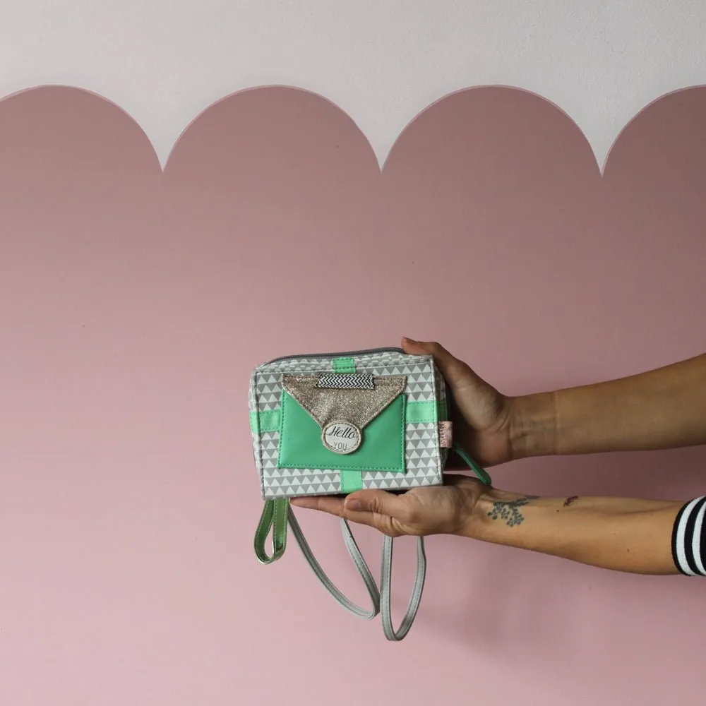 Pompom Tutti Triangle Mini Clutch