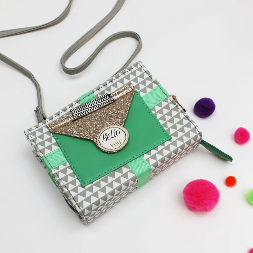 Pompom Tutti Triangle Mini Clutch