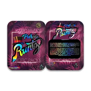 Purple Runtz (Violet) Mylar Bag 3.5 Grams | Ziplock Baggies