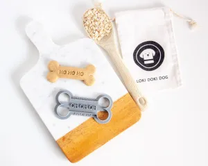 "Ho Ho Ho" Cookie Cutter-  Bone Shaped Christmas Dog Cookie Cutter