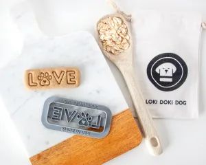 "LOVE" With A Paw - Dog Biscuit Cookie Cutter