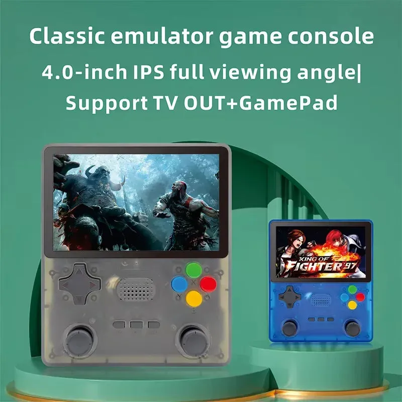 R39S Retro Handheld Video Game Console Linux System 4 Inch IPS Screen