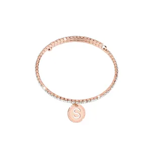 Rebecca My World Rose Gold Glam Bangle - S