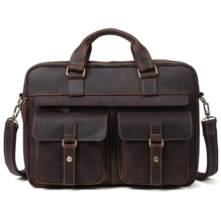 Retro Business Cowhide Bag