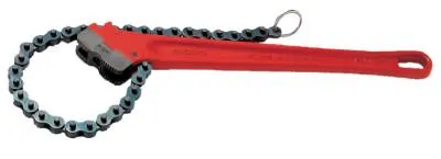 Ridge Tool Company Chain Wrench, 4 in OD Capacity, 15 3/4 in Chain, 31310