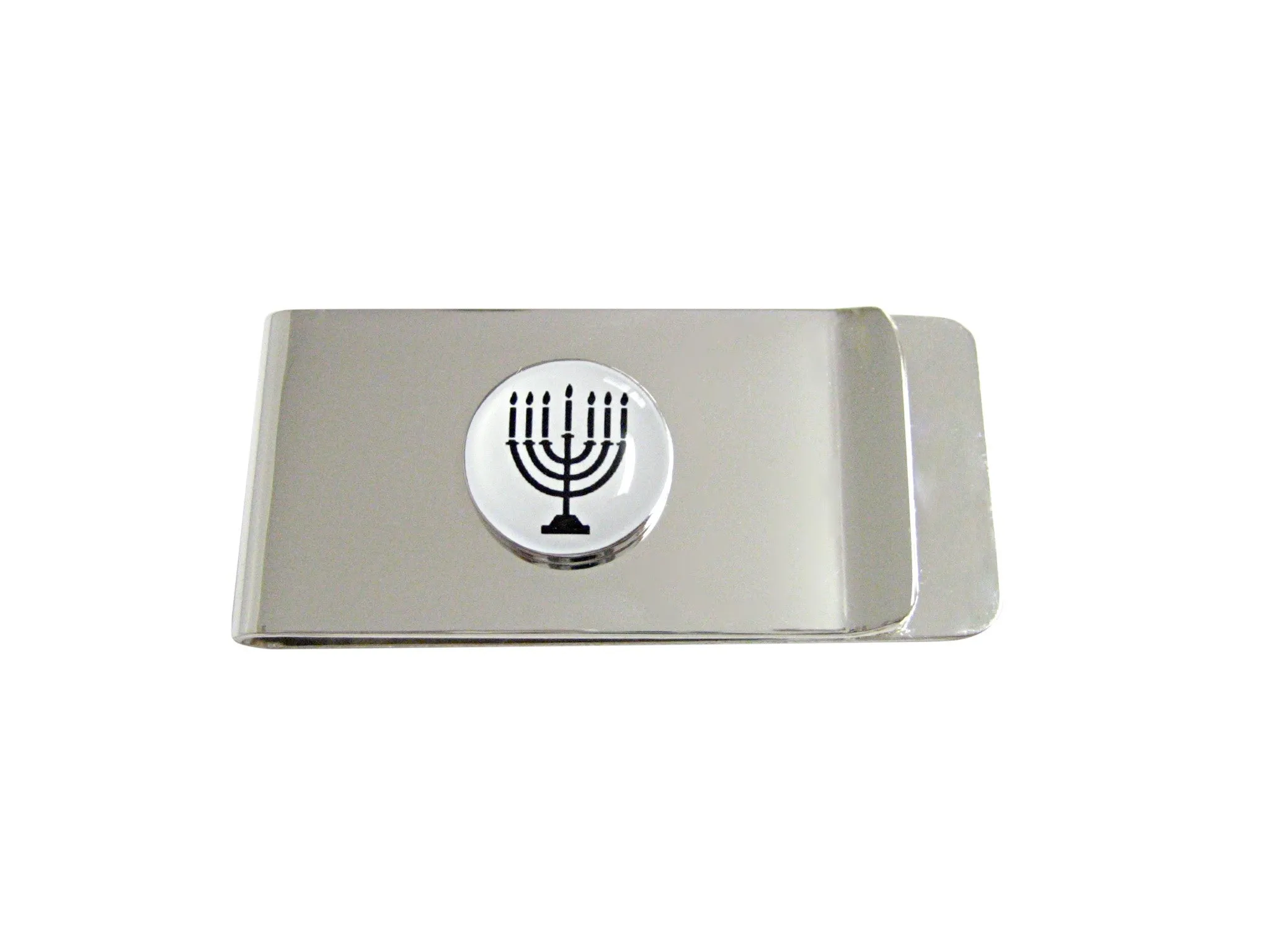 Round Menorah Pendant Money Clip