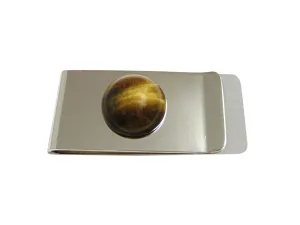 Round Tigers Eye Money Clip