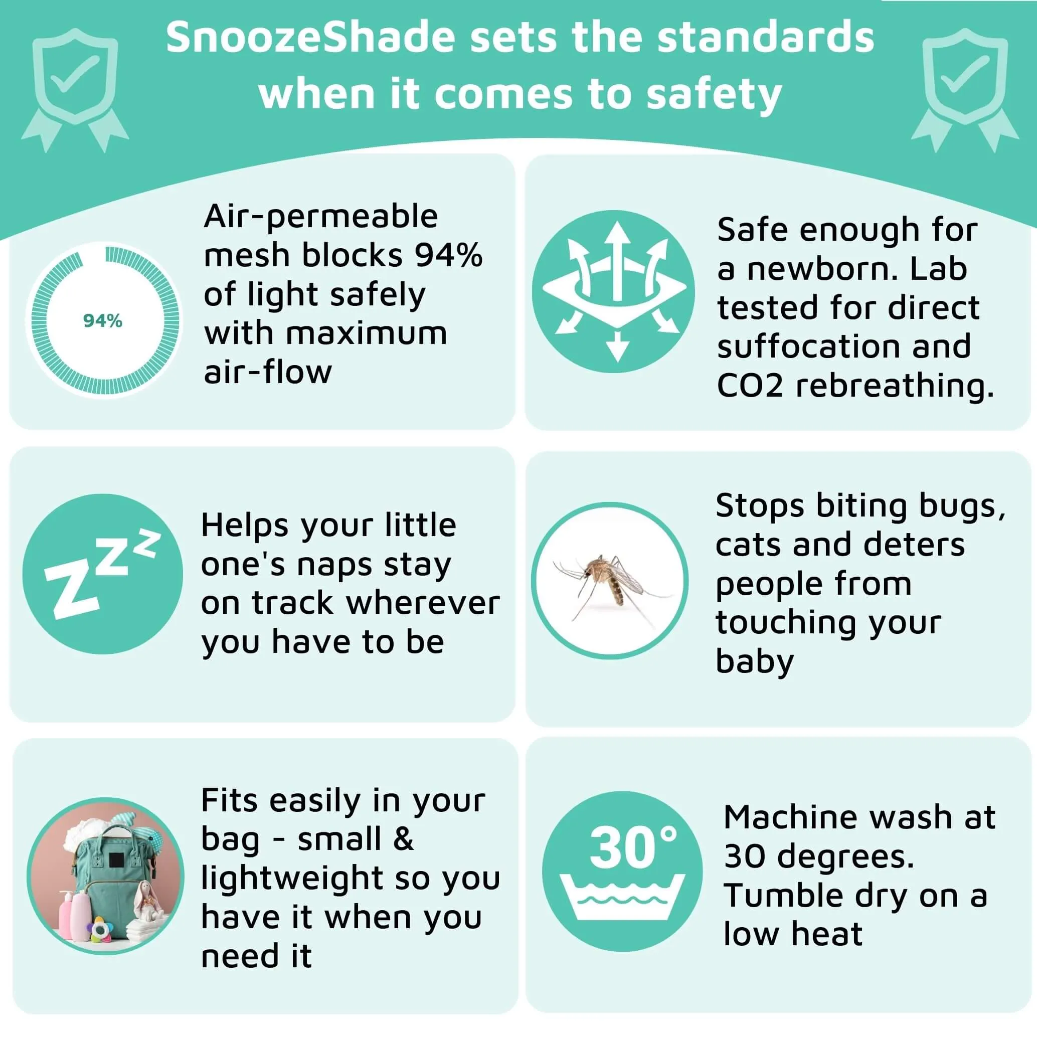 SAVE 10% | Toddler Sun and Sleep Bundle | SnoozeShade pushchair sun shade and travel cot blackout cover